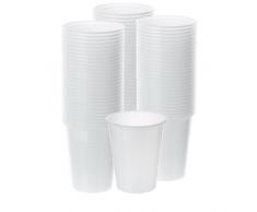 Isap france - 100 vasos de plástico, color blanco