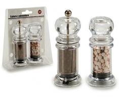 Dream Hogar Juego salero y pimentero metacrilato 4x11 cm