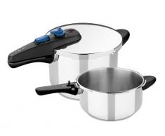 Monix Veloce - Set Duo de Ollas a Presión Rápidas de 4 y 6 Litros