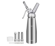 upstartech Sifón de Aluminio dispensador de Crema Batida y Mousse de sifón para Catering para Espumas y Nata 500ml by