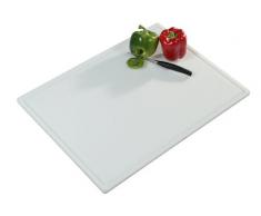 Kesper 30061 - Tabla de cortar, plástico, 61 x 45 x 1,2 centímetros, color blanco