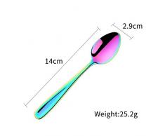 Do Buy 8 Colores Cucharas de Cafe Metal Reutilizable Cucharilla Cucharas Mezcladoras de Azúcar Juego de Mini Cuchara