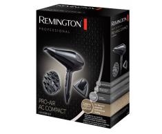 Remington Pro Air Compact AC5911 - Secador de Pelo Profesional, Secador Iónico, Difusor y Concentradores, 2200 W, Ligero y Compacto, Negro