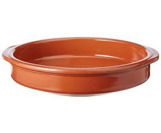 Fackelmann ClÃ¡sica Cazuela de Barro, cerÃ¡mica, MarrÃ³n, 26x24x5cm