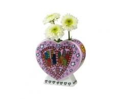 'Goebel 26100388 "Peace and Love In My City – Jarrón, porcelana, multicolor, 9 x 4 x 8,5 cm