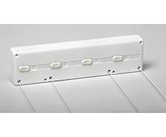 SECATOT Tendedero, AutomÃ¡tico pared Blanco, 4 cuerdas