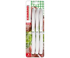 Kaimano KDN041806W Cuchillos para Carne, Acero Inoxidable, Blanco, 28x10x3 cm, 6 Unidades