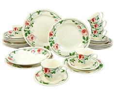 Creatable 17879, Serie Humble Rose, Cocina Vajilla (30 Piezas, Piedra, 40 x 32 x 40 cm, – Unidades