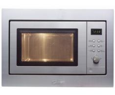 Candy MIC201EX Microondas integrable con grill y marco, Capacidad 20L, Plato giratorio 24,5cm, Potencia 800W-1000W, 8 Programas, Display Digital, Acero inoxidable antihuellas, 230 W, 20 litros, Gris