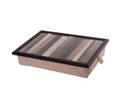 Unbekannt Andrew s Rodilla Laptray Bandeja con cojín Bandeja Wood Stripe 02/15