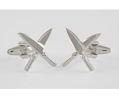 zaunick cruzado Chef Cuchillo de cocina Gemelos de plata 925 Hecha a mano