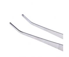 VORCOOL Acuario Pinzas de Acero Inoxidable, Pinzas Pinzas Rectos y curvos de Acero Inoxidable Pinzas de alimentación para jardín, Cocina, en el Interior y al Aire Libre 2pcs