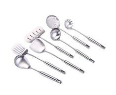 YangYe Utensilios de cocina de acero inoxidable, acero inoxidable 7PCS Juego de utensilios de cocina Espátula Cuchara de pescado Pasta servidor Filtros cocina la herramienta de cocina