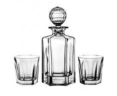 Crystal Julia 2111 Juego de Whisky, 7 Teilig, 1 x Jarra 0,75 L, 6 x Vasos de 280 ml, Cristal al Plomo, Modern, translúcido