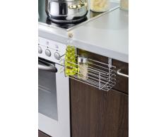 WENKO 2344100 Cesta para enganchar Slim, Metal cromado, 24 x 11.5 x 10 cm, Cromo