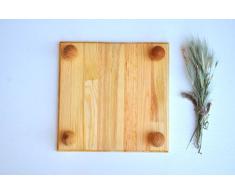 30x30cm Plato para servir Tabla de aperitivos de madera rústica Plato para tapas natural Plato de queso Soporte para pasteles en madera rústico Porta pastel madera Bases para tartas de madera rústica Centro de mesa rústico Base para pastel