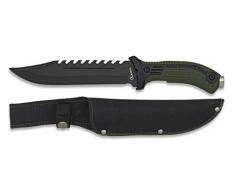 CUCHILLERIA DEPORTIVA Albainox - 32114 - Cuchillo albainox Verde con Funda Nylon. - Herramienta para Caza, Pesca, Camping, Outdoor, Supervivencia y Bushcraft
