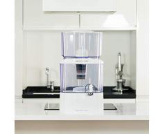 ECODE Torre Jarra de Agua purificadora, 8 Sistemas de filtrado, Filtro cerámico, Carbon, Piedras Naturales Aqua Filter Tower