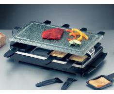 Rommelsbacher RCS 1207 Gusto - Raclette (1200 W, acero inoxidable, 8 personas), color negro