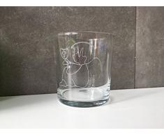 JUEGO DE 2 VASOS DE AGUA para recuerdo de su Primera Comunión. Unico,grabado a mano con punta de diamante no con láser. Mandanos su nombre y fecha y lo personalizamos ¡ *****