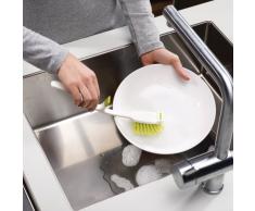 Joseph Joseph 85025, Cepillo para platos con suporte incorporado para el fregadero, Color Verde
