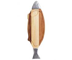 Master Class - Tabla de Cortar (Madera de Acacia, 20 x 66 cm, Acabado metálico), diseño de Pescado