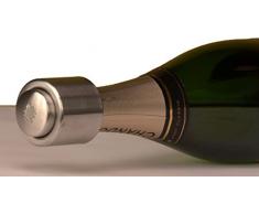 Cilio - Tapón para Botella de champán (Acero Inoxidable, Acabado Mate)