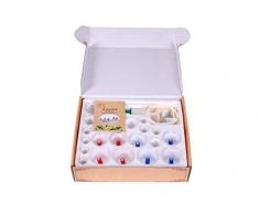 24 x tazas de ahuecamiento, Terapia biomagnética tradicional china Cupping Set Hogar sacar Vacío Cupping Kit / chino masaje Medical Cupping Set Succión Acupuntura