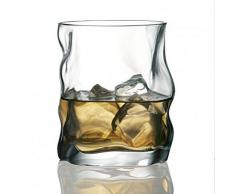 Bormioli Rocco Sorgente 39676i1 - Vaso de whisky (300 ml, con forma irregular, 6 piezas sin línea de llenado)