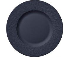 Villeroy & Boch Manufacture Rock Plato de desayuno, 22 cm Porcelana Premium, Negro