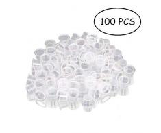 100pcs sostenedor de tinta de plástico desechable tatuaje taza pigmento titular, máquina de tatuaje, suministros de tatuaje, agujas de tatuaje, kits de tatuaje(L)