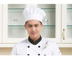 Da.Wa Adulto Blanco Chef Sombrero Cocina Restaurante Occidental Sombrero de Cocina Hotel Trabajo Sombrero Paño Ajustable