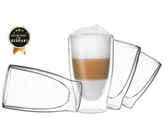 Juego de vasos de cristal doble DUOS (4 vasos x 400 ml), vasos té Vasos DUOS de Feelino.
