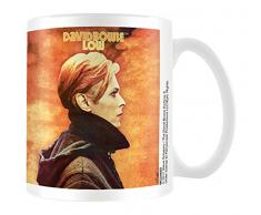 Pyramid International David Bowie (bajo) Oficial en Caja de cerÃ¡mica cafÃ©/tÃ© Taza, Papel, Multicolor, 11Â x 11Â x 1,3Â cm