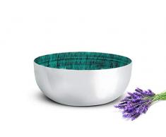 Sendez Grandes Ø26 cm - Cuenco Decorativo Frutero Metal Plata/Turquesa Metals - Cuenco Decorativo Chale Bandeja Cuenco Aluminio