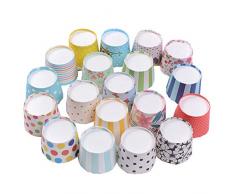 Keysui Moldes Papel Copa de Horneado 100pcs para Magdalenas Pastel Tarta Cupcakes