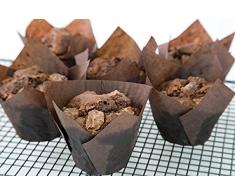 Kitchen Craft Molde para 6 Magdalenas, Acero, Negro, 35x26x5 cm