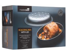 Kitchen Craft Master Class - Fuente de horno ovalada con tapa (superficie antiadherente, 27 cm x 18 cm x 10 cm), color negro