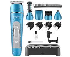 Máquina Cortar Pelo Profesional Cortapelos Hombre Recortadora Barba y Cortadora de Pelo Recortadora de Barba/Cara/Cuerpo/Nariz/Orejas/Ceja, 10 en 1 Set de Afeitado Multifunción (azul)