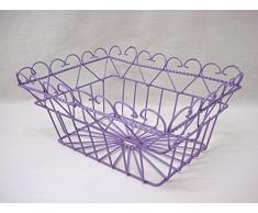 FRUTERO METAL RECTANGULAR CORAZON VIOLETA