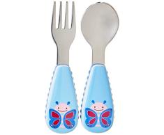Skip Hop SH252364 Toddler cutlery set Azul, Cian, Rosa, Plata Acero inoxidable cubierto para niños - Cubiertos para niños (Toddler cutlery set, Azul, Cian, Rosa, Plata, Acero inoxidable, 32 mm, 10,8 cm, 10,8 cm)