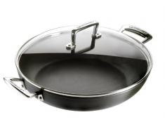 Le Creuset Cacerola de aluminio antiadherente con tapa, à 30 cm, libre de PFOA, para todas las fuentes de calor, incluso la inducción, antracita/plateado