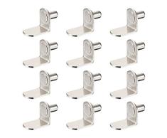 Sourcingmap – Soporte para estante, soporte en L, mueble para armario, estante para armario, clavijas de soporte con agujero, para muebles de cocina y libros