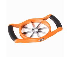 Newness Cortador de Manzanas, acero inoxidable pelador de manzanas, la manija ergonómica del apretón,Naranja