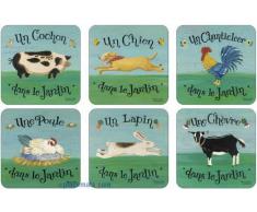 Pimpernel Dans le Jardin - Juego de posavasos (6 unidades)