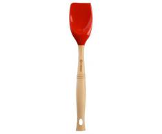 Le Creuset - Espátula Cuchara Pro, color Cereza de Silicona y Madera Tratada