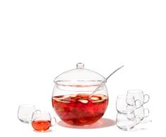 Leonardo 017395 - Juego de ponchera de Cristal con Vasos y cucharón