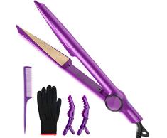 Plancha de Pelo, Nivlan Profesional 2 en 1 Plancha para el Cabello y Rizador, Herramientas de Peinado con Temperatura Ajustable de 160℃ -230 ℃, Tiempo de Calentamiento de 30s