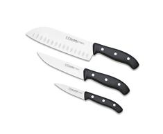 3 Claveles 28004 Set Cuchillos de Cocina, Verduras 9Cm, Plata