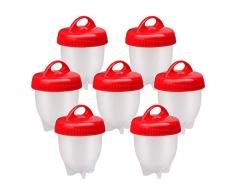 AMEU Cuecehuevos, Silicona Egg Cooker Cocer Huevos, 7 PCS Cocedor Huevos Salud Y Seguro Huevos Escalfados Cocedor